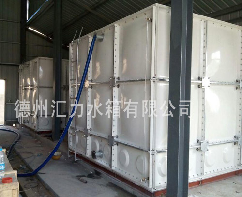山東威海2臺(tái)玻璃鋼水箱工程